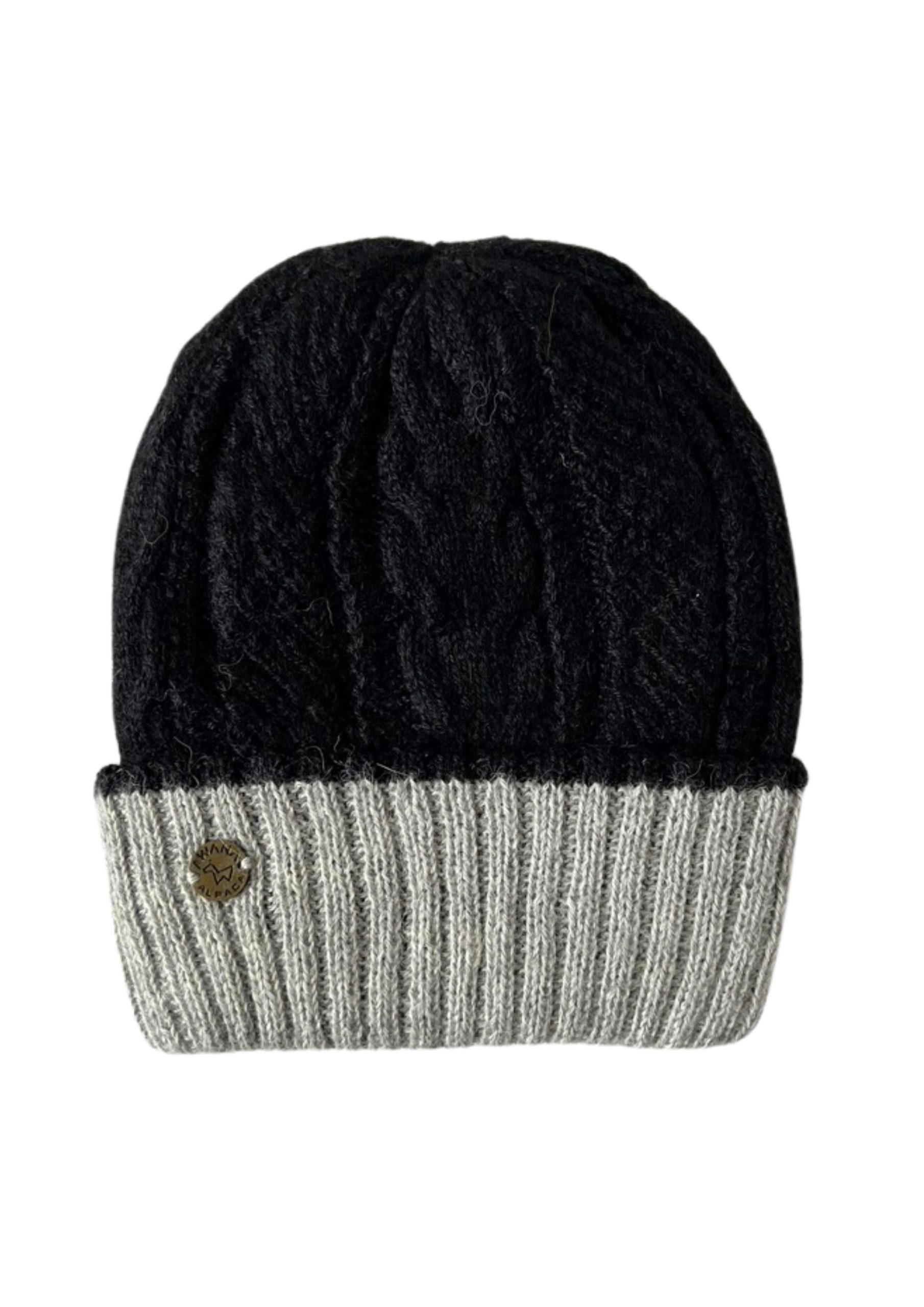 Beanie reversible Black & Red - Baby Alpaca - Image 5
