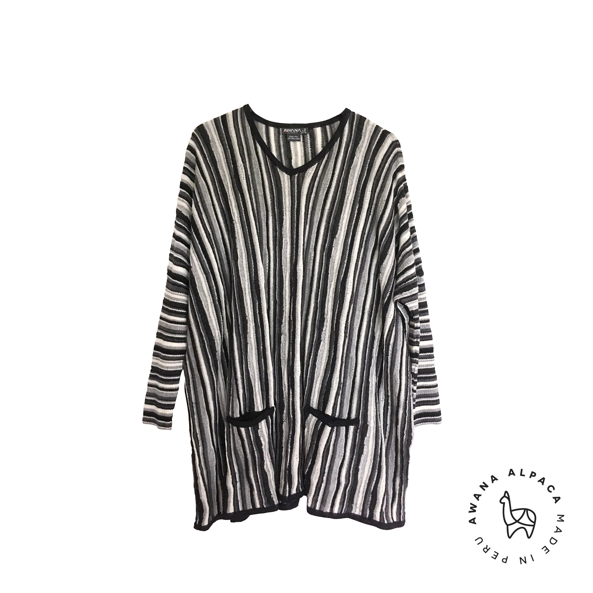 Pull Poncho Black & White - Image 2