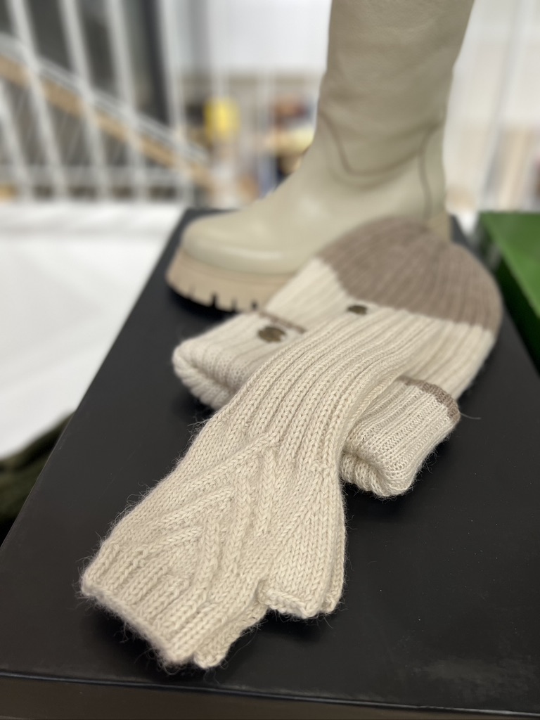 Beanie reversible Genève Blanc & Beige - Image 2