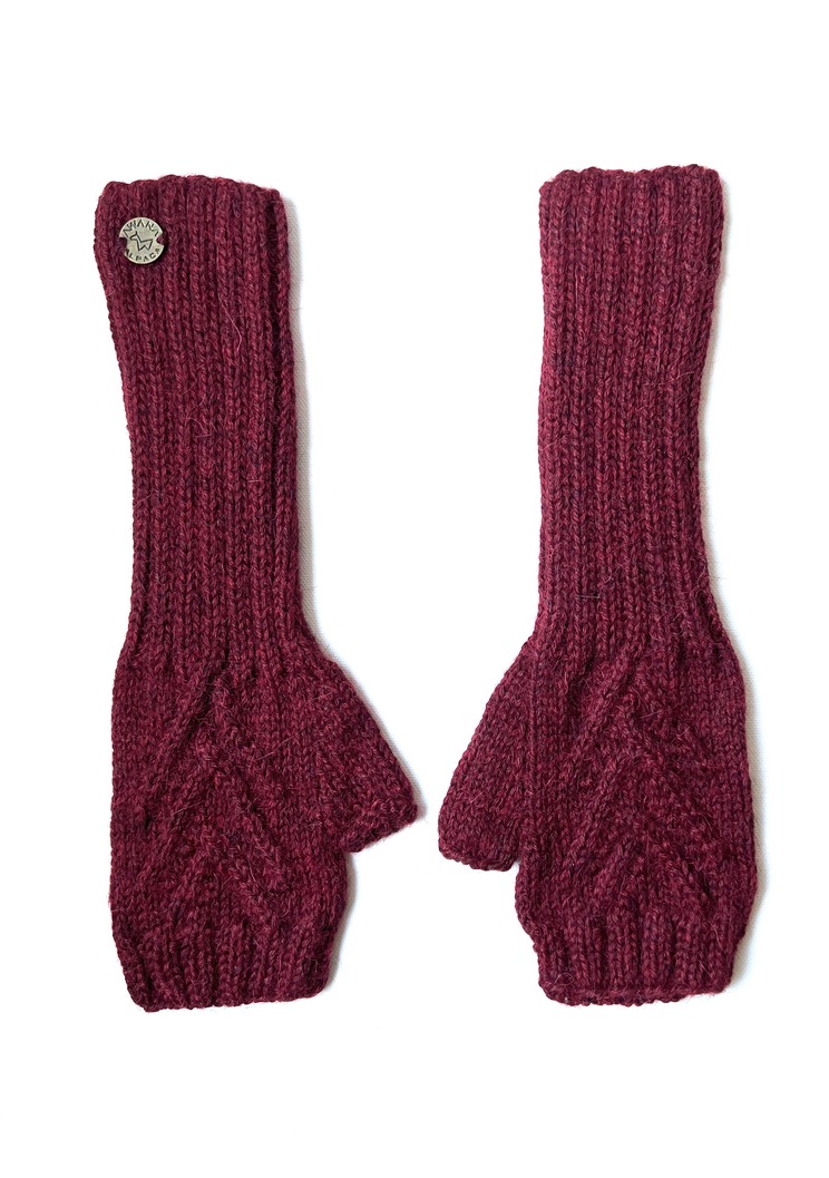 ESPIGA Mittens Bordeaux