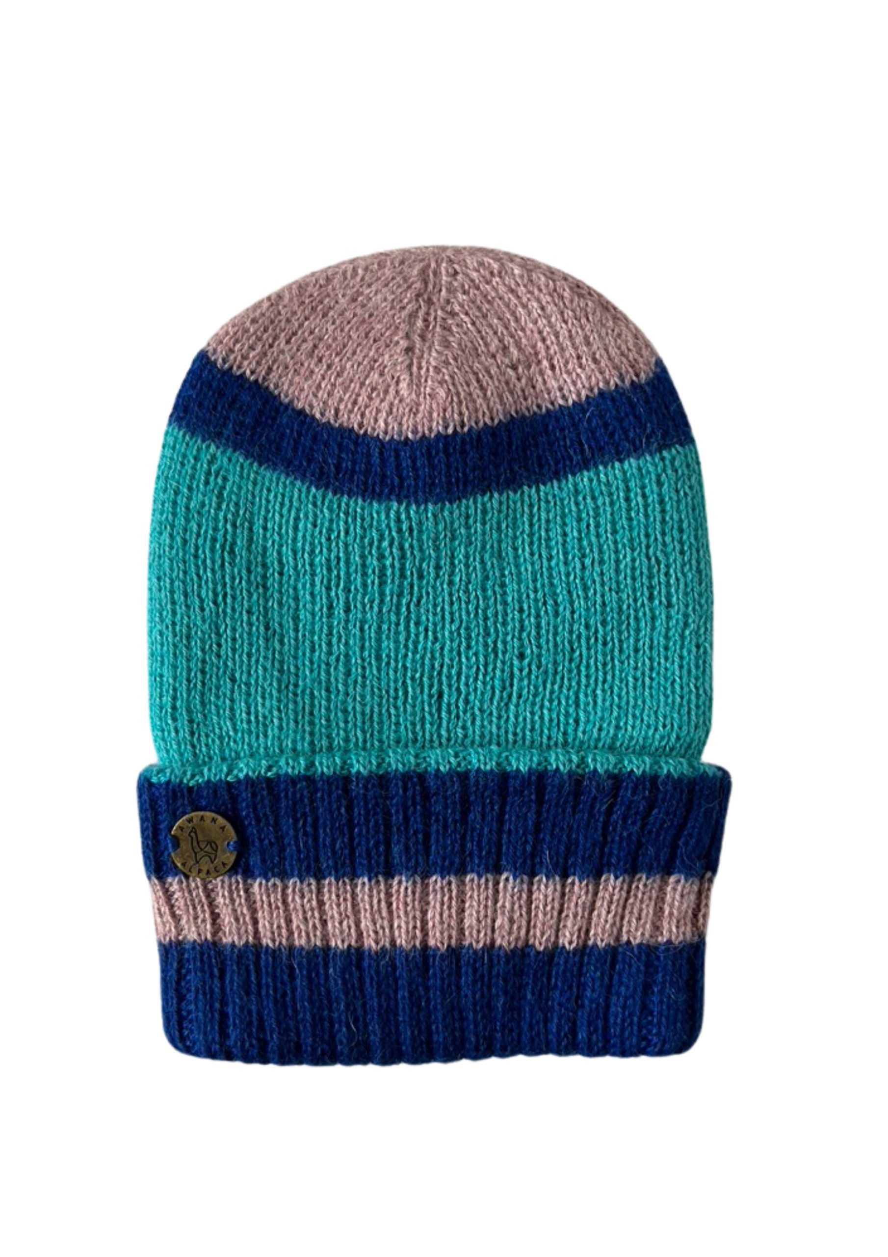 Beanie Happy turquoises reversible - Image 4