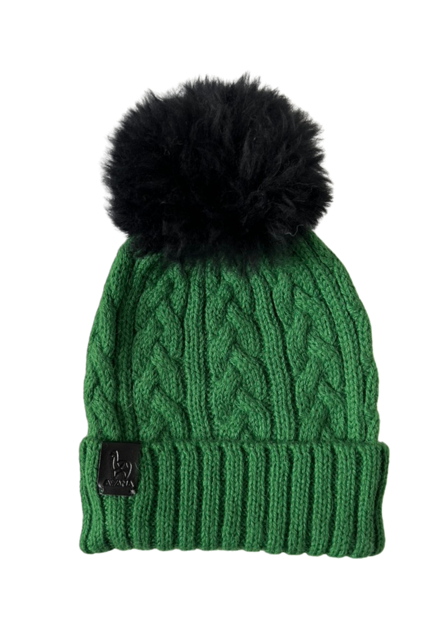 Beanie green & pompom - Image 6