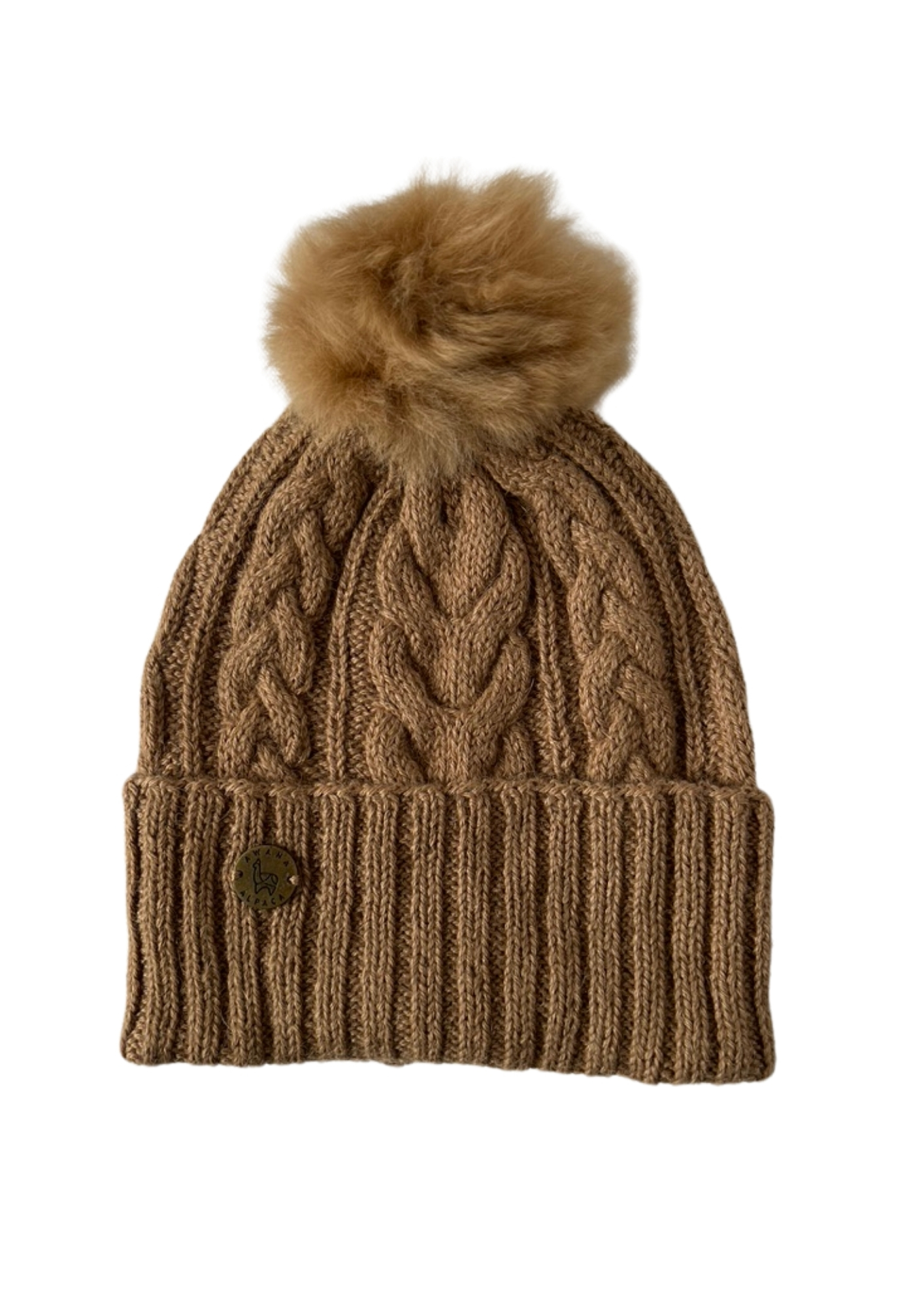 Beanie Camel with pompom - Image 3