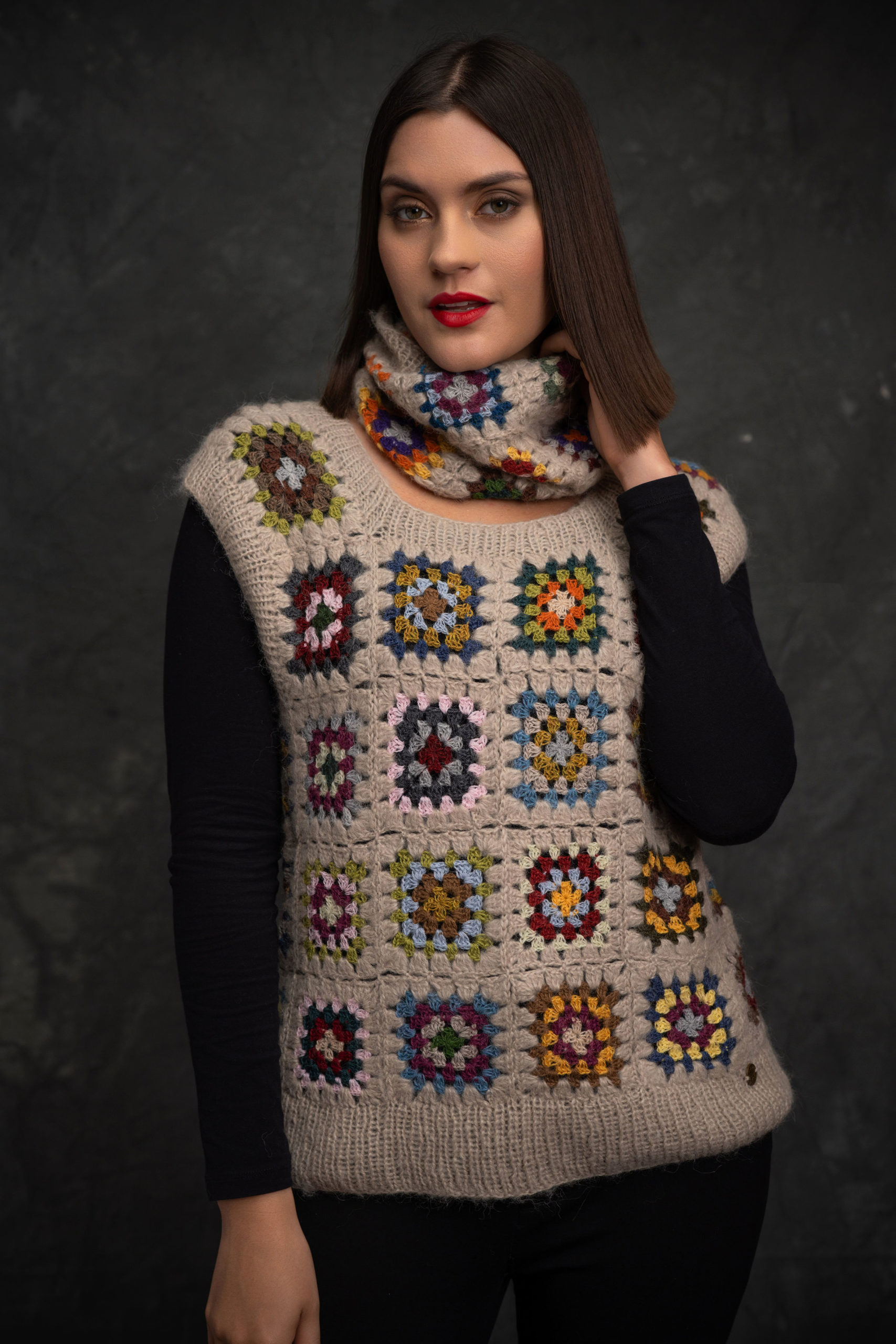 Baby Alpaca Crochet Granny Top