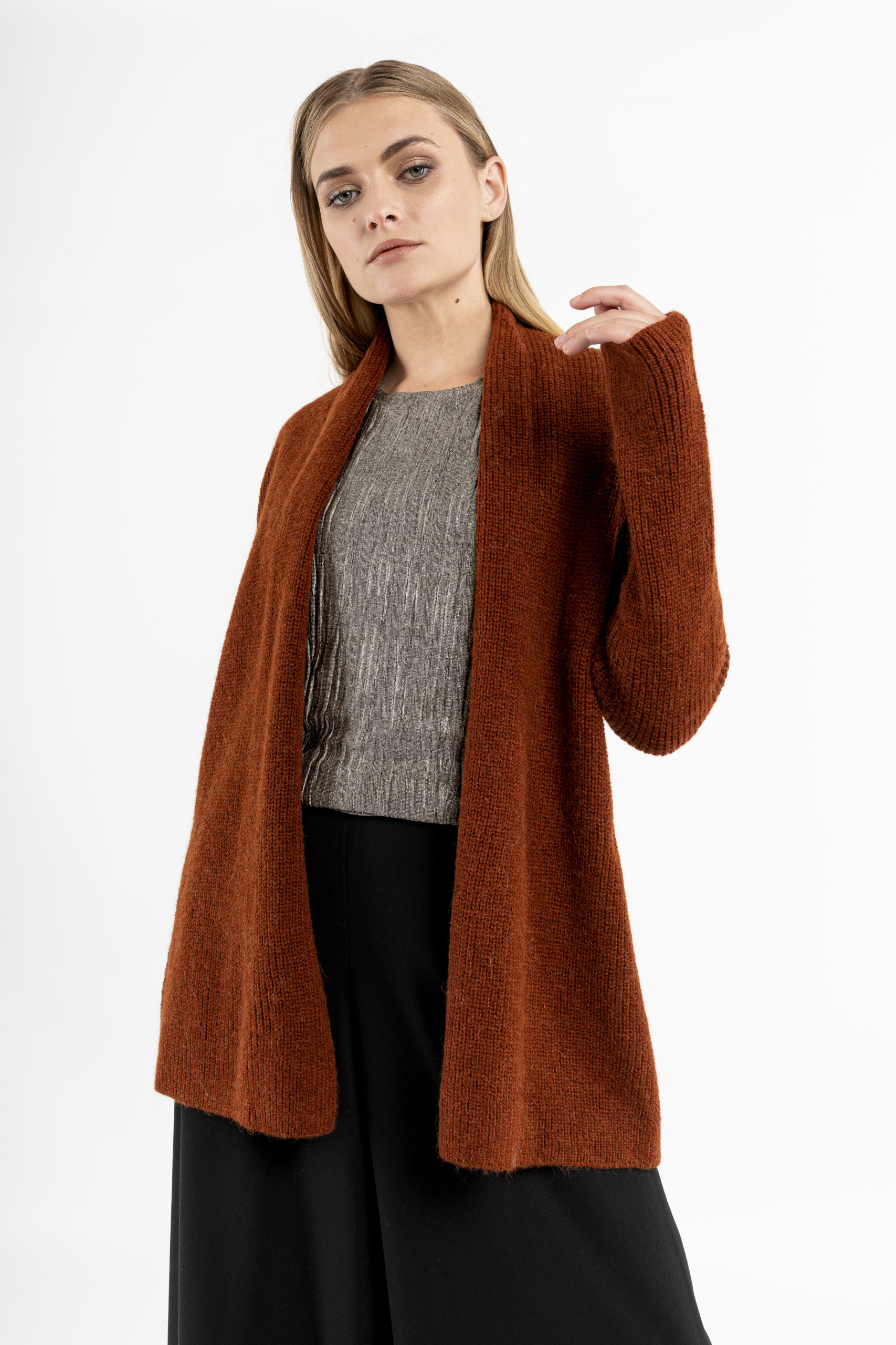 Baby Alpaca Cardigan Ocre
