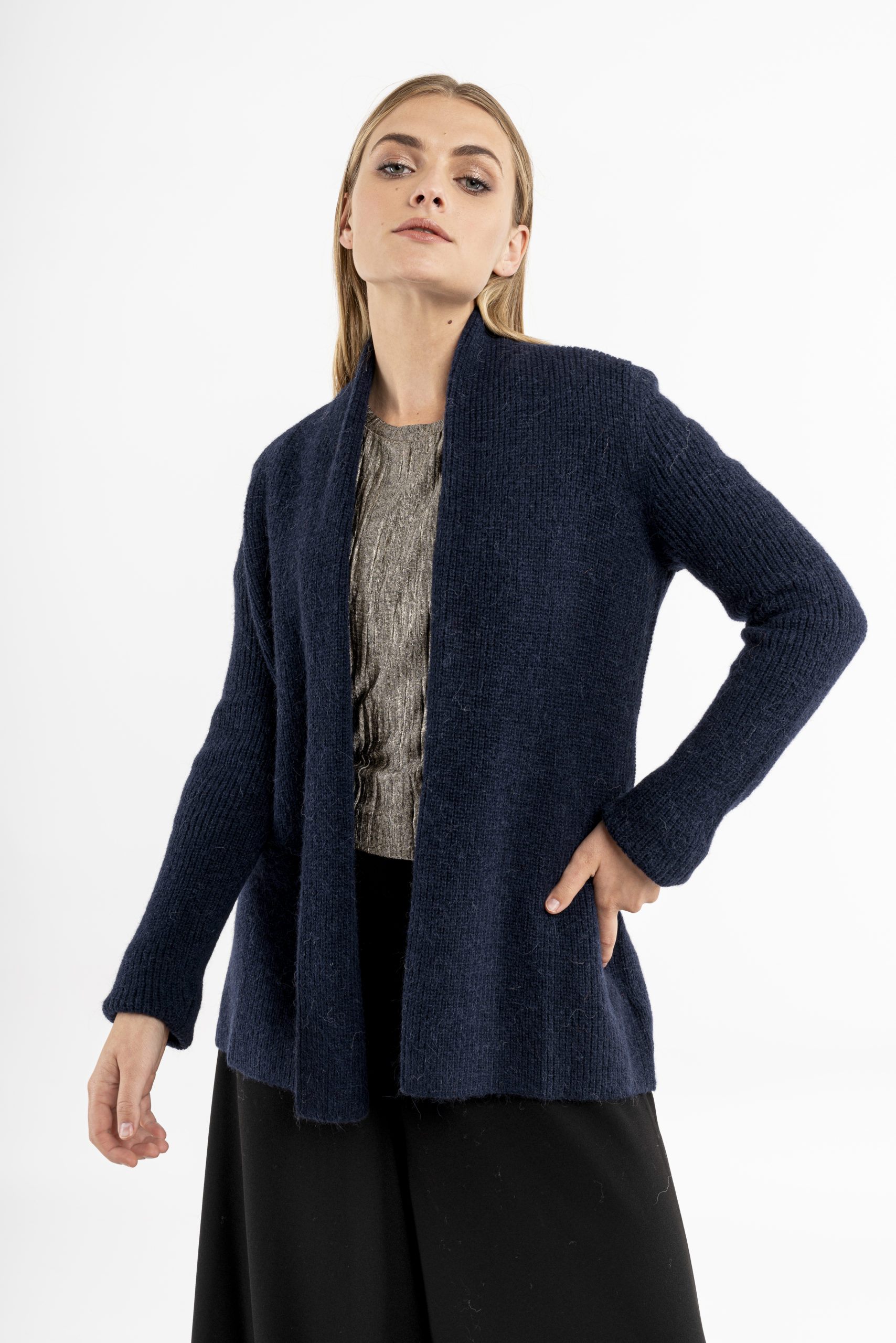 Baby Alpaca Cardigan Bleu jean