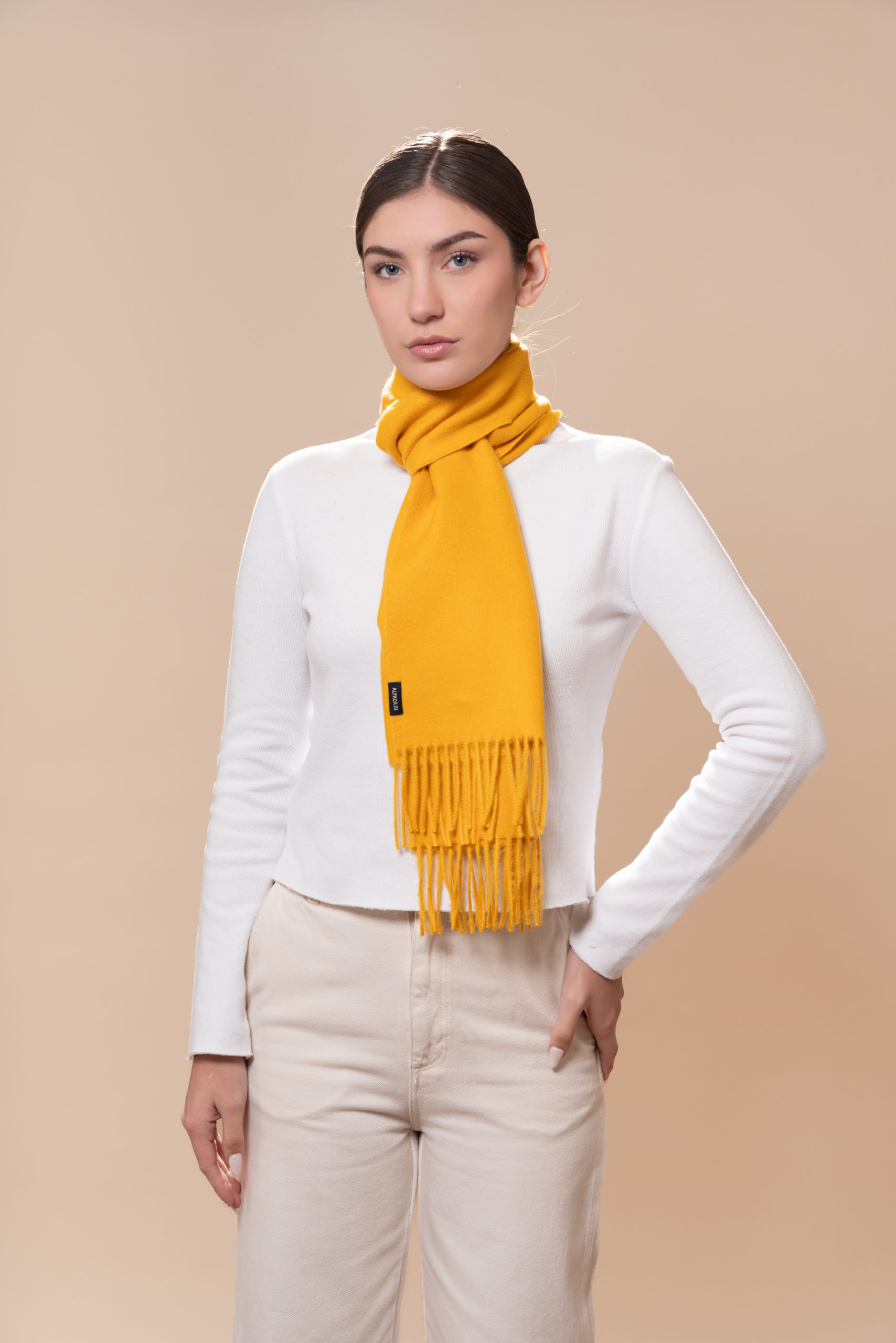 Écharpe Baby Alpaga Jaune