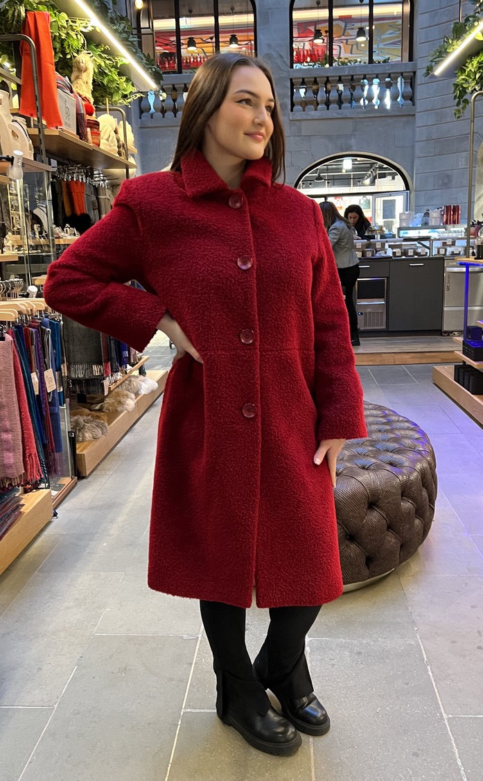 Manteau Alpaga Rouge