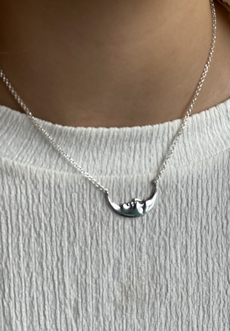 Silver Moon Necklace