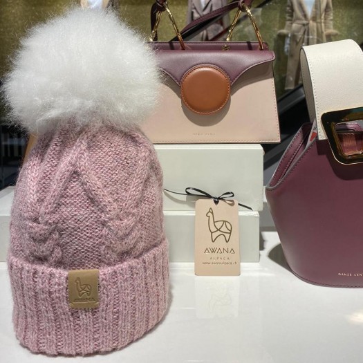 Beanie Rose with Pompon