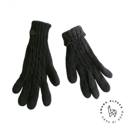 Black & Charcoal Reversible Gloves