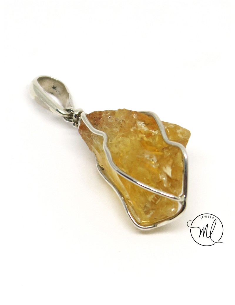 Druzy Citrine Pendant
